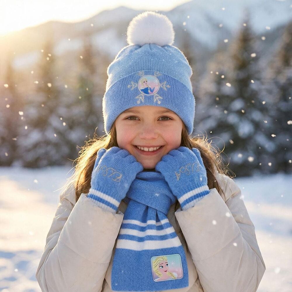 Conjunto gorro guantes bufanda Frozen Disney - imagen 4