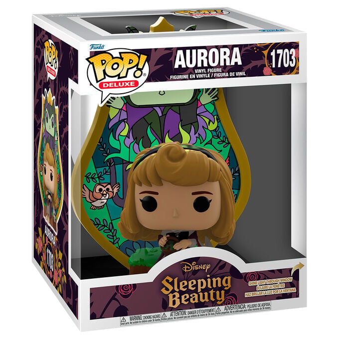 Figura POP Deluxe Disney La Bella Durmiente Aurora Maleficent Stained Glass - imagen 2