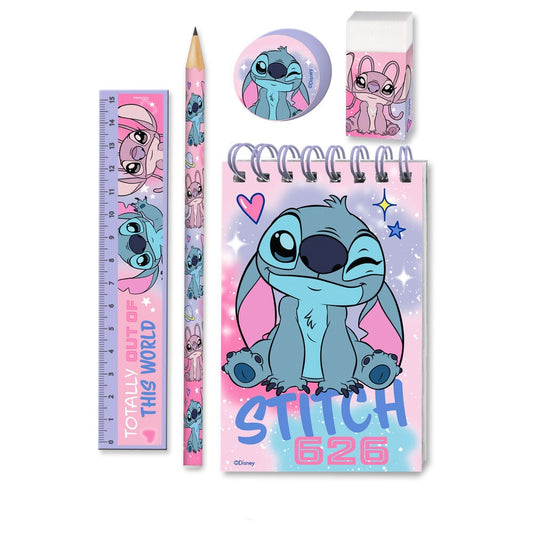 Set papeleria Stitch Disney 5pzs - imagen 2