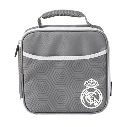 Bolsa porta alimentos termica + tupper + botella Real Madrid