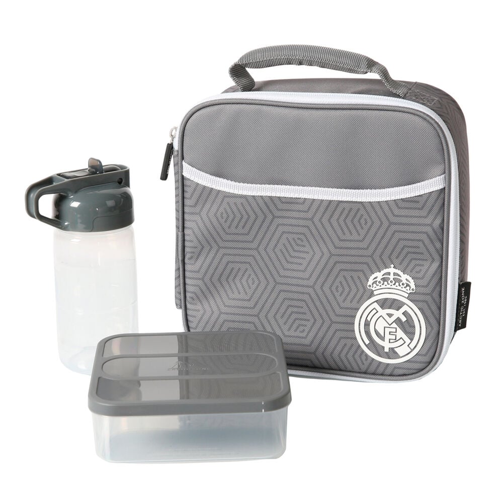 Bolsa porta alimentos termica + tupper + botella Real Madrid - imagen 4