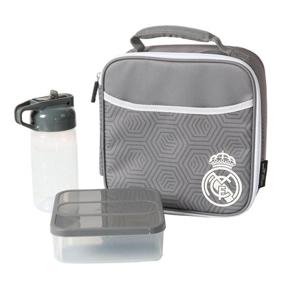 Bolsa porta alimentos termica + tupper + botella Real Madrid - imagen 4