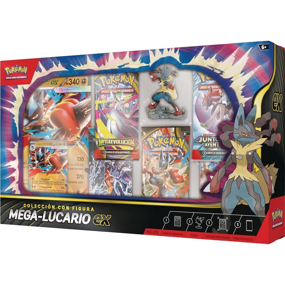 Blister cartas Mega Lucario Ex Pokemon Latino - imagen 5