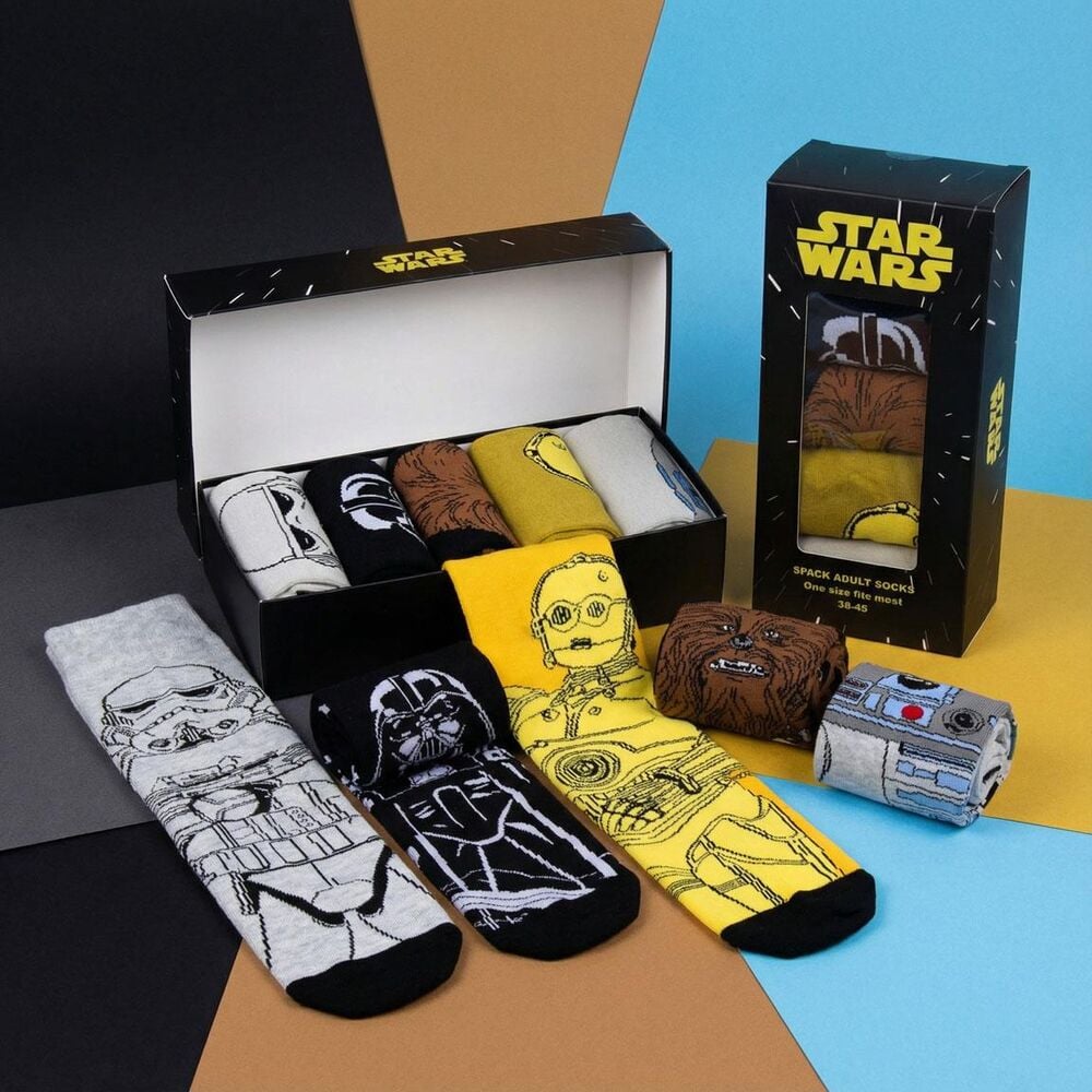 Blister 5 pares calcetines Star Wars adulto - imagen 8