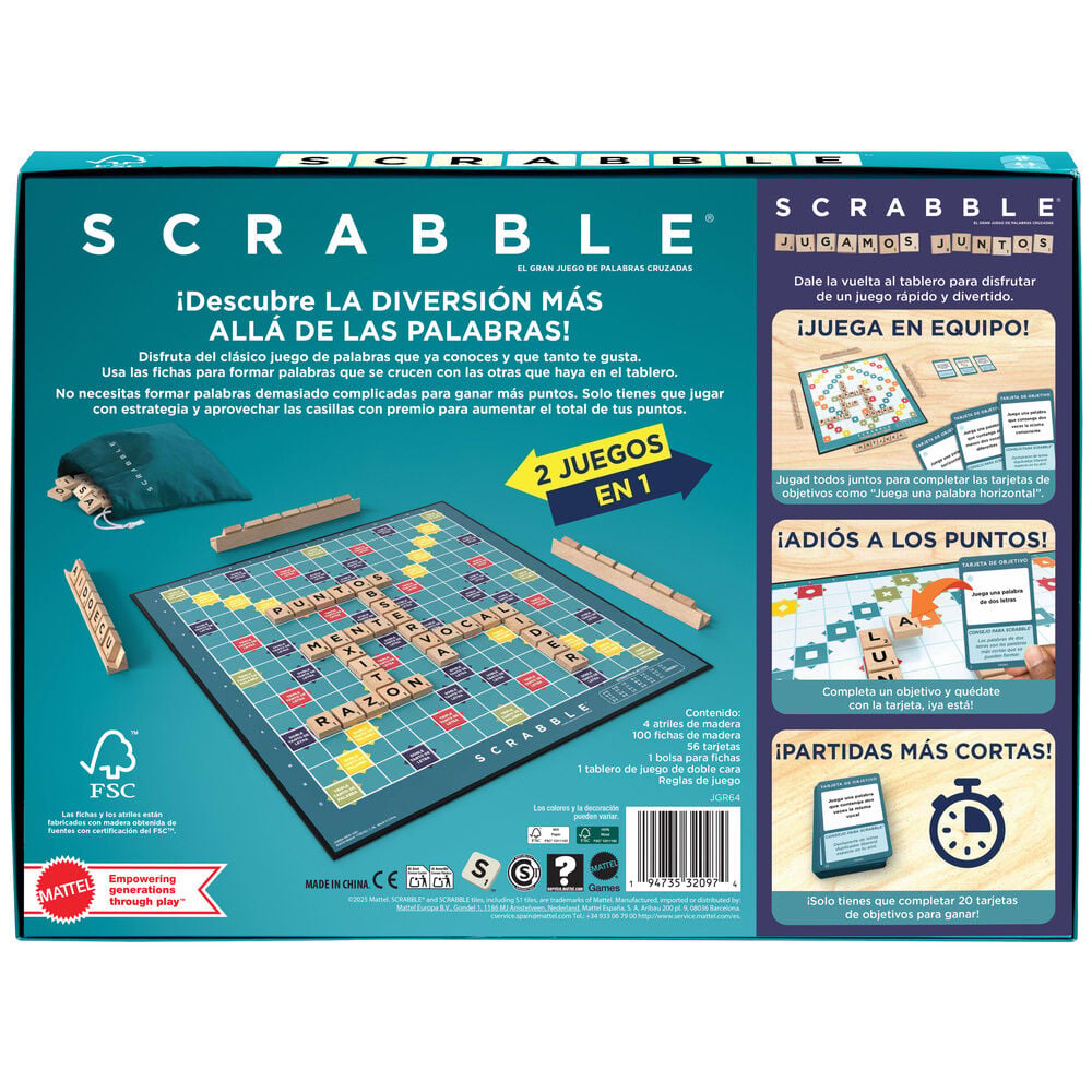 Juego mesa Scrabble Core Wood español - imagen 2