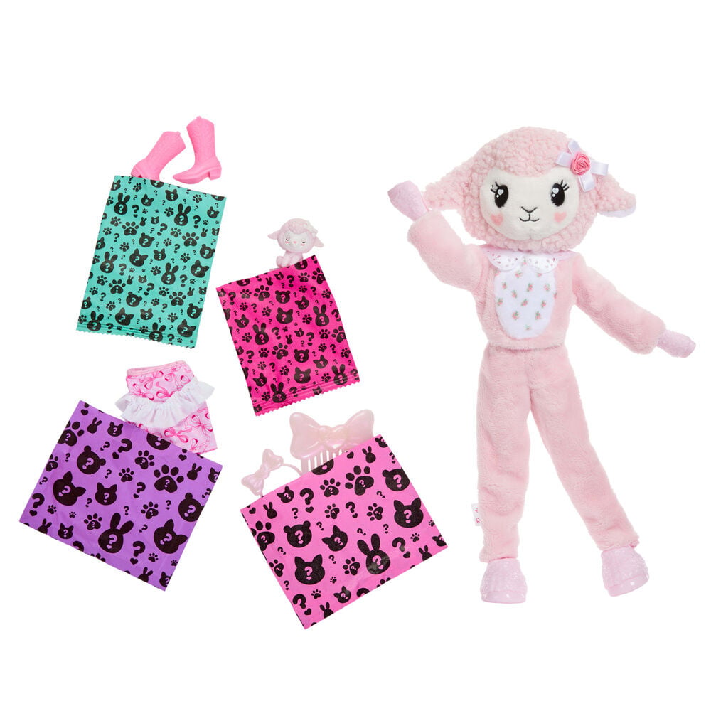 Muñeca Ovejita Rosa Cutie Reveal Lazos Dulces Barbie - imagen 3