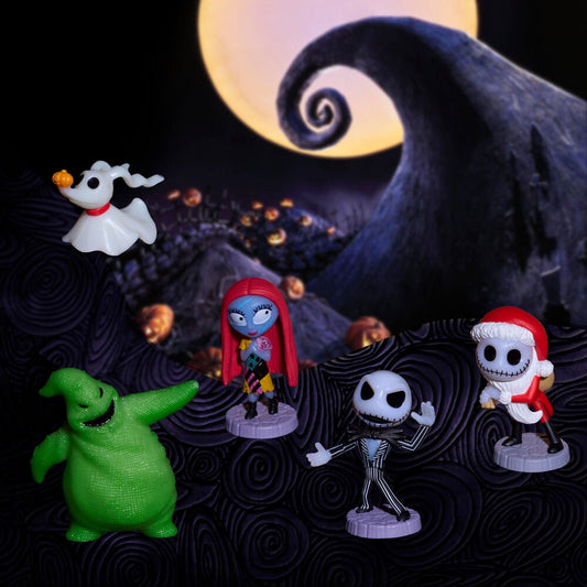 Blister 5 figuras Pesadilla Antes de Navidad Disney