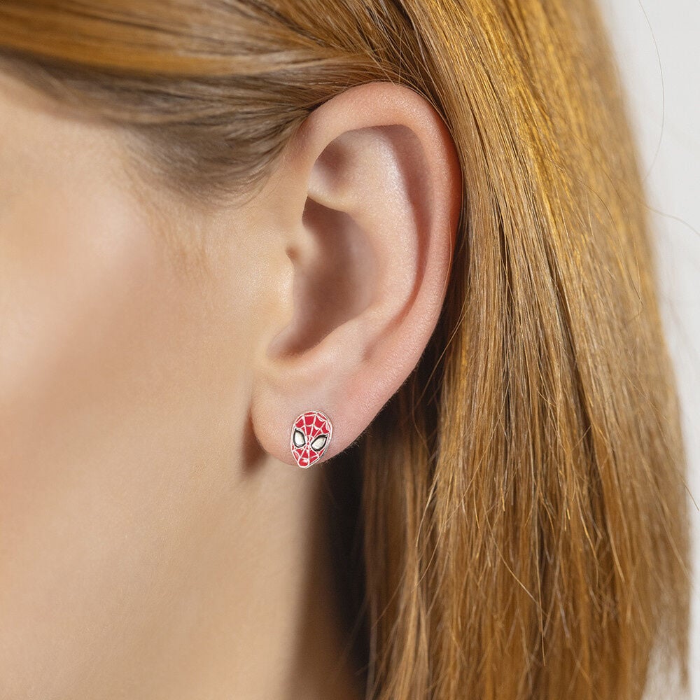 Pendientes Spiderman Marvel plata - imagen 3