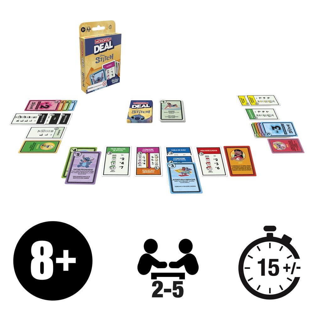 Juego Deal Monopoly Stitch Disney español - imagen 2