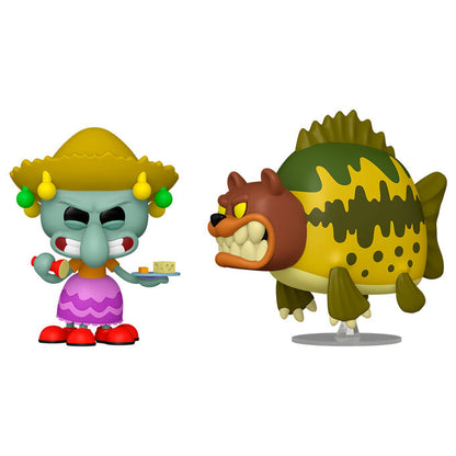 Blister 2 figuras POP Bob Esponja SquarePants Squidward & Sea Bear