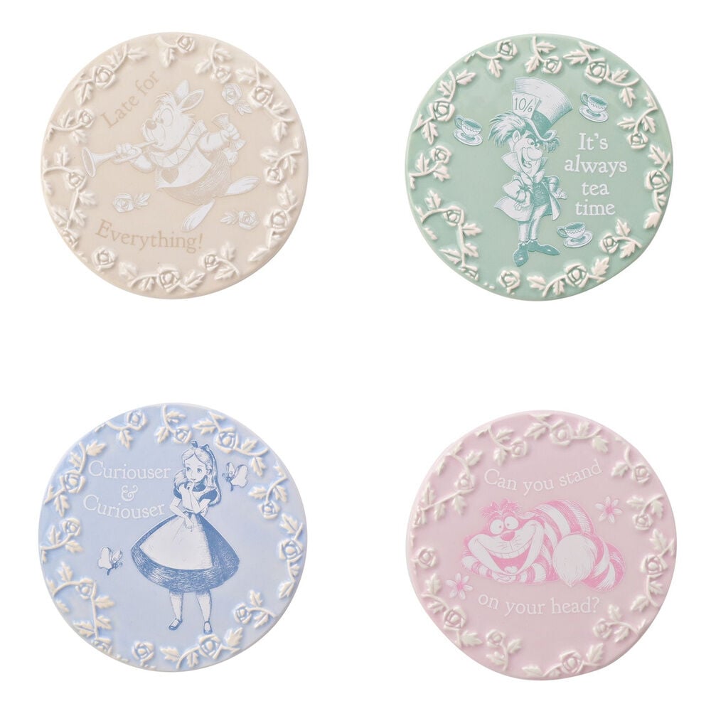 Set 4 posavasos Alicia en el Pais de las Maravillas Disney