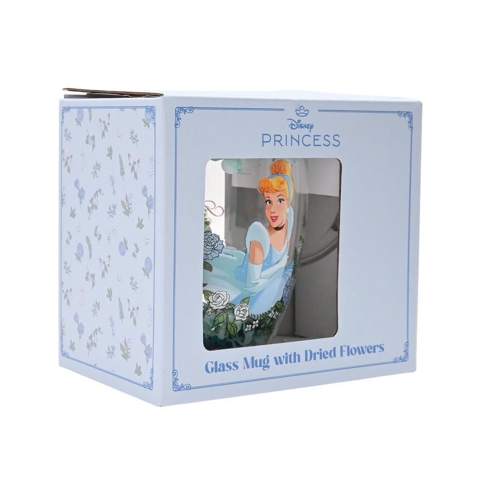 Taza cristal flores secas Cenicienta Princesas Disney - imagen 3