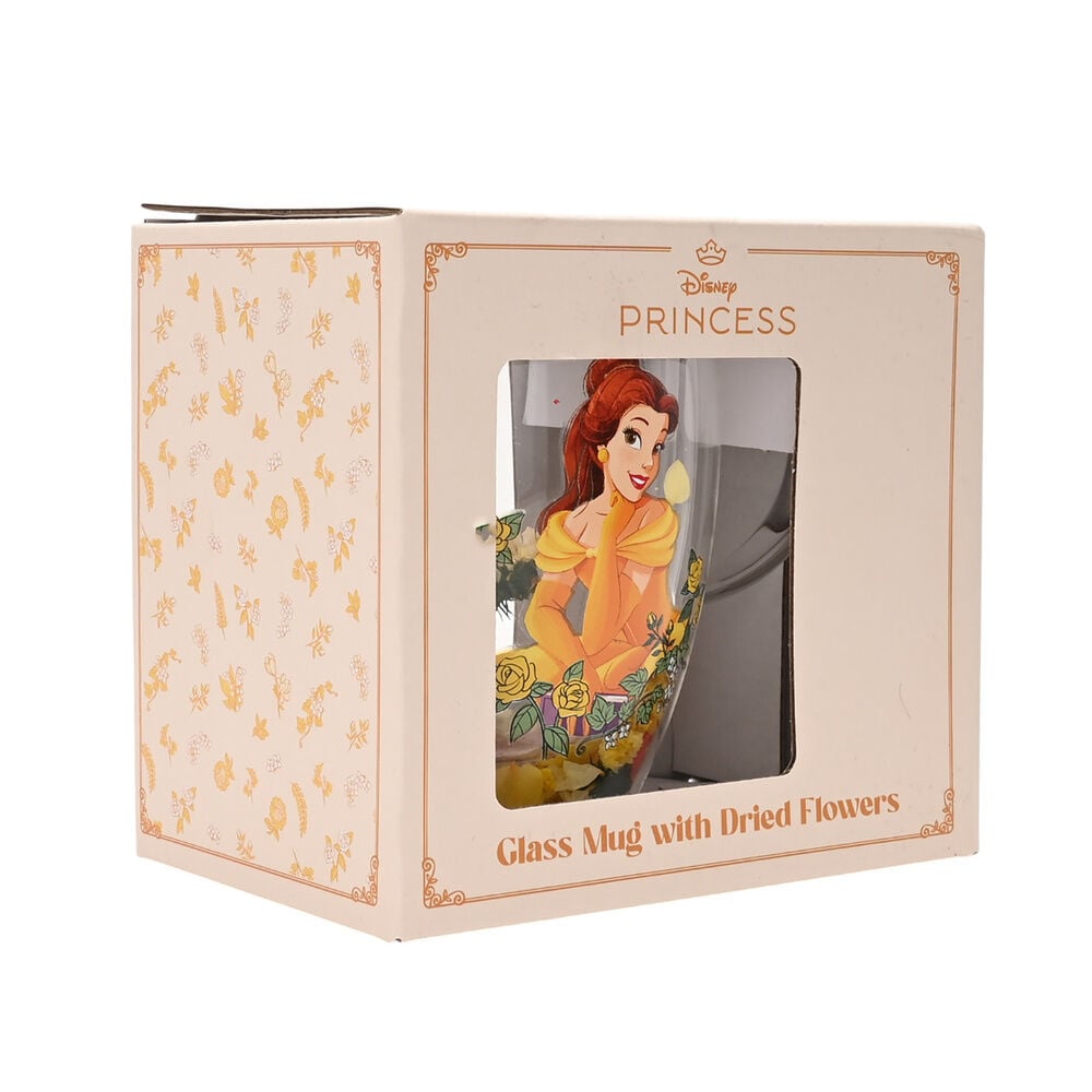 Taza cristal flores secas Bella Princesas Disney - imagen 3