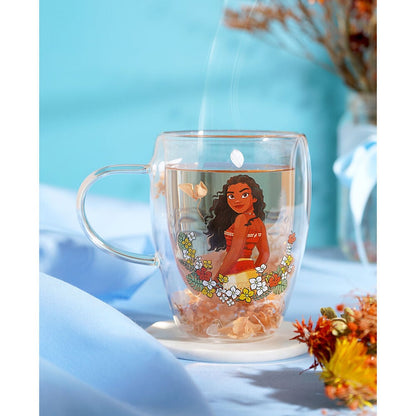 Taza cristal flores secas Vaiana Moana Princesas Disney - imagen 4