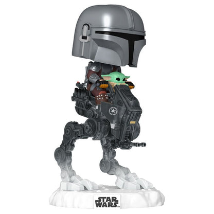 Figura POP Rides Deluxe Star Wars Mandalorian & Grogu The Mandalorian with - imagen 2