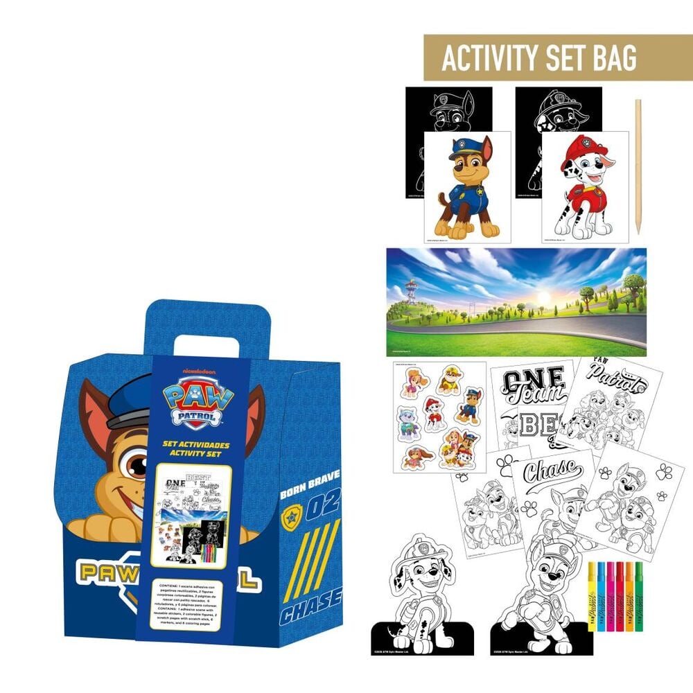 Mochila set coloreable Patrulla Canina Paw Patrol
