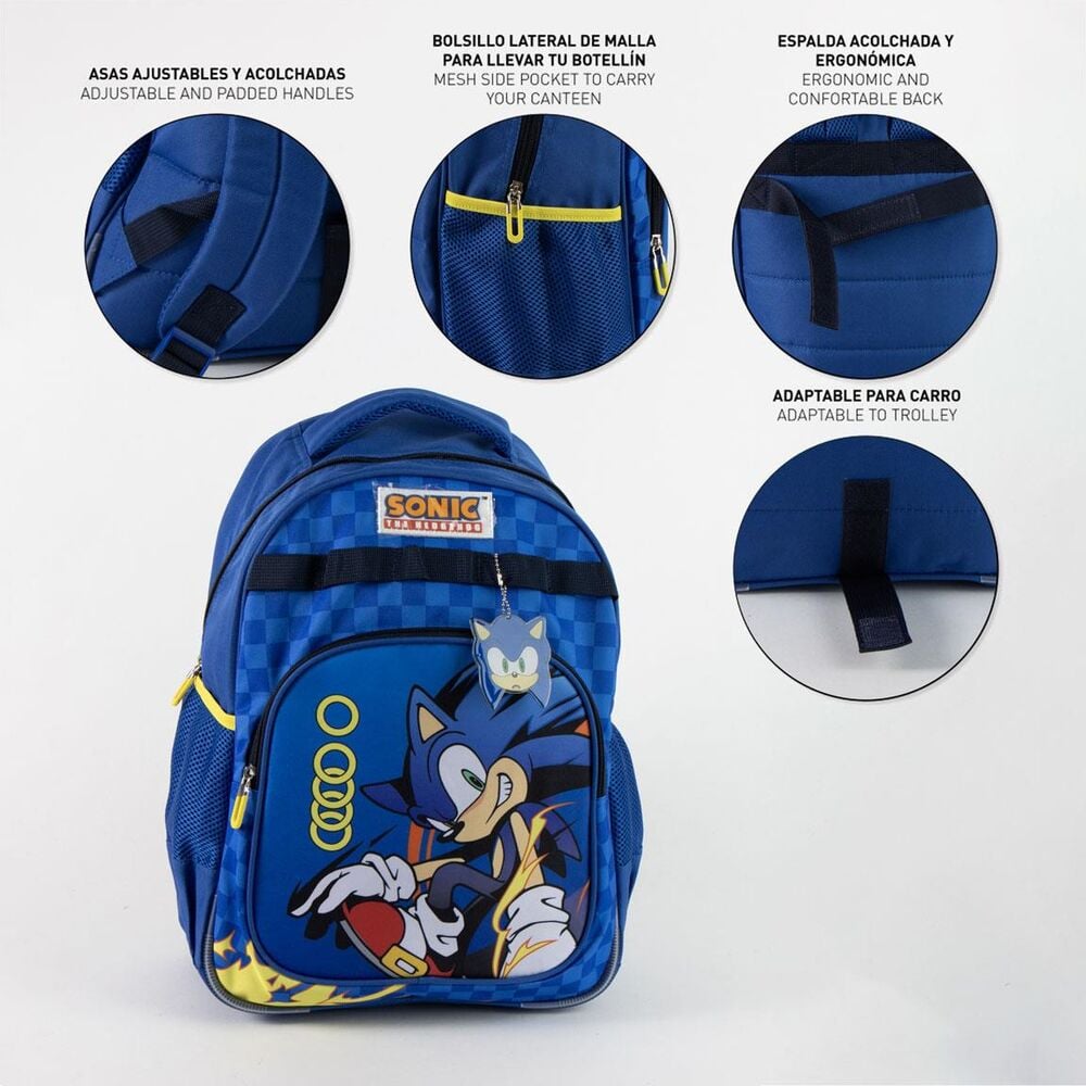 Mochila Sonic the Hedgehog 42cm adaptable - imagen 4