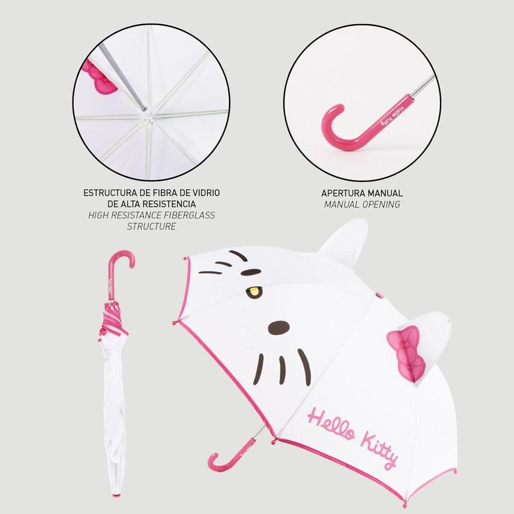 Paraguas manual Hello Kitty - imagen 5