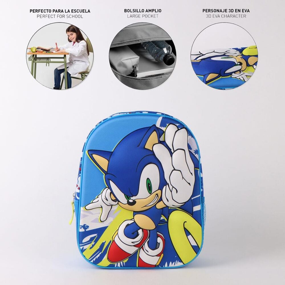 Mochila 3D Sonic the Hedgehog 30cm - imagen 6