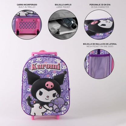 Trolley 3D Kuromi Hello Kitty 30cm - imagen 6