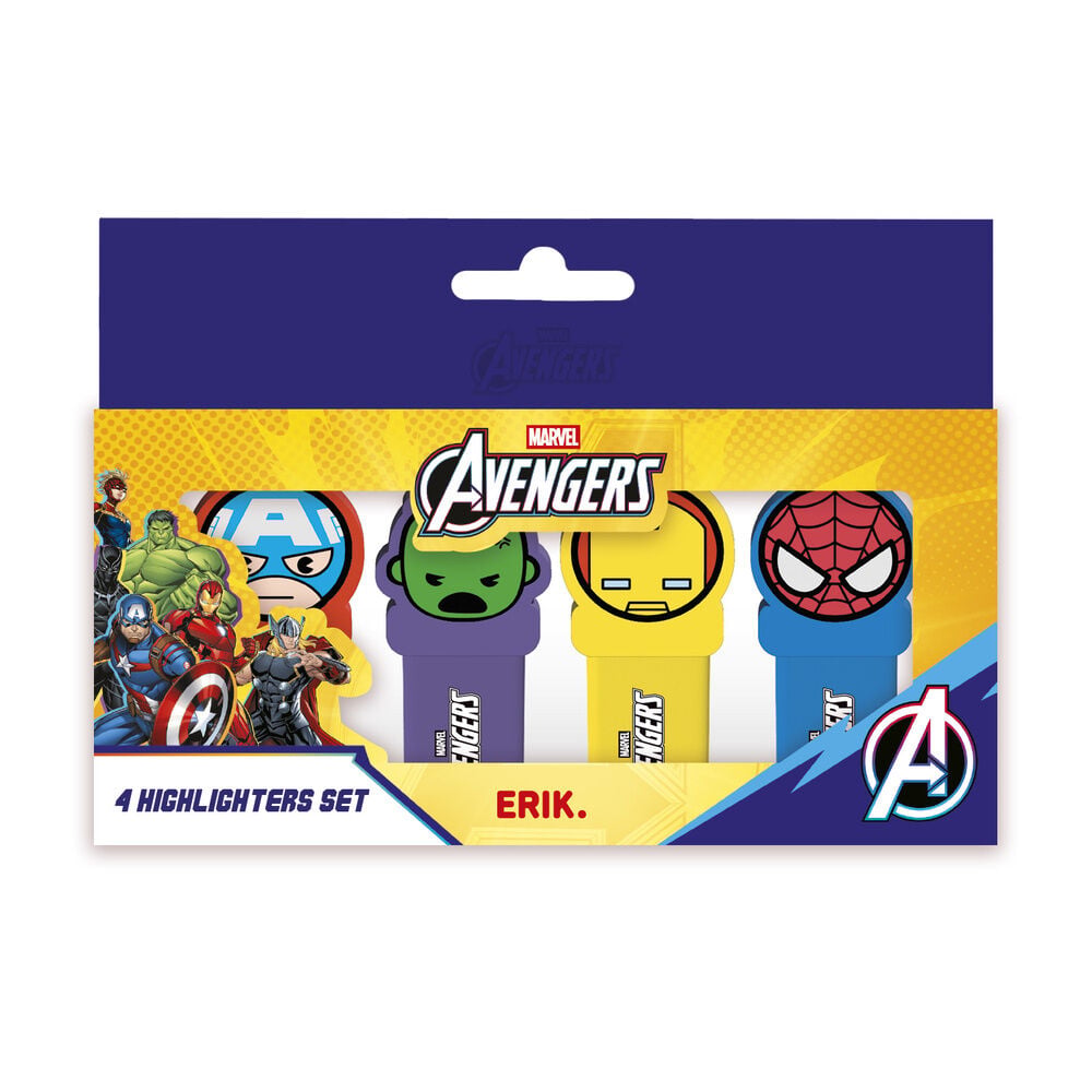Set 4 subrayadores topper Vengadores Avengers Marvel - imagen 2