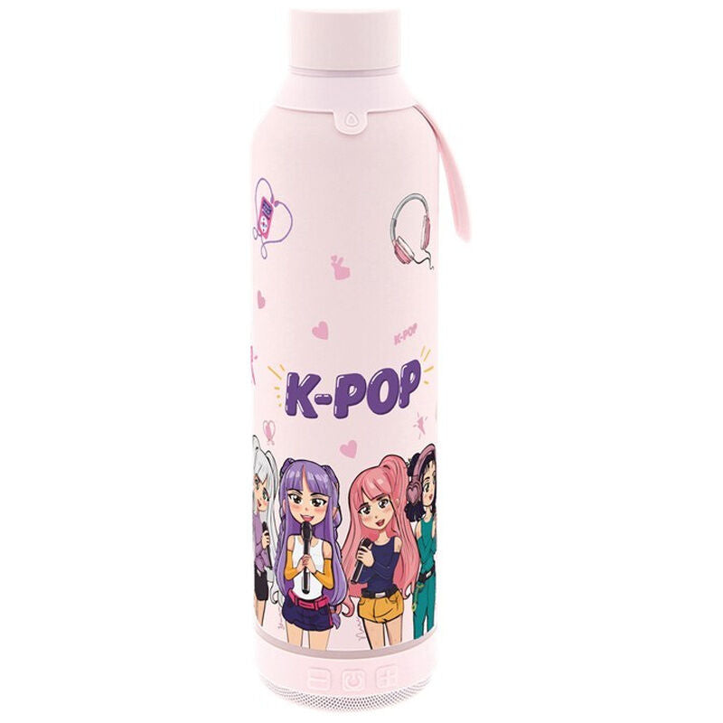 Botella termica con altavoz Pink KPop 600ml