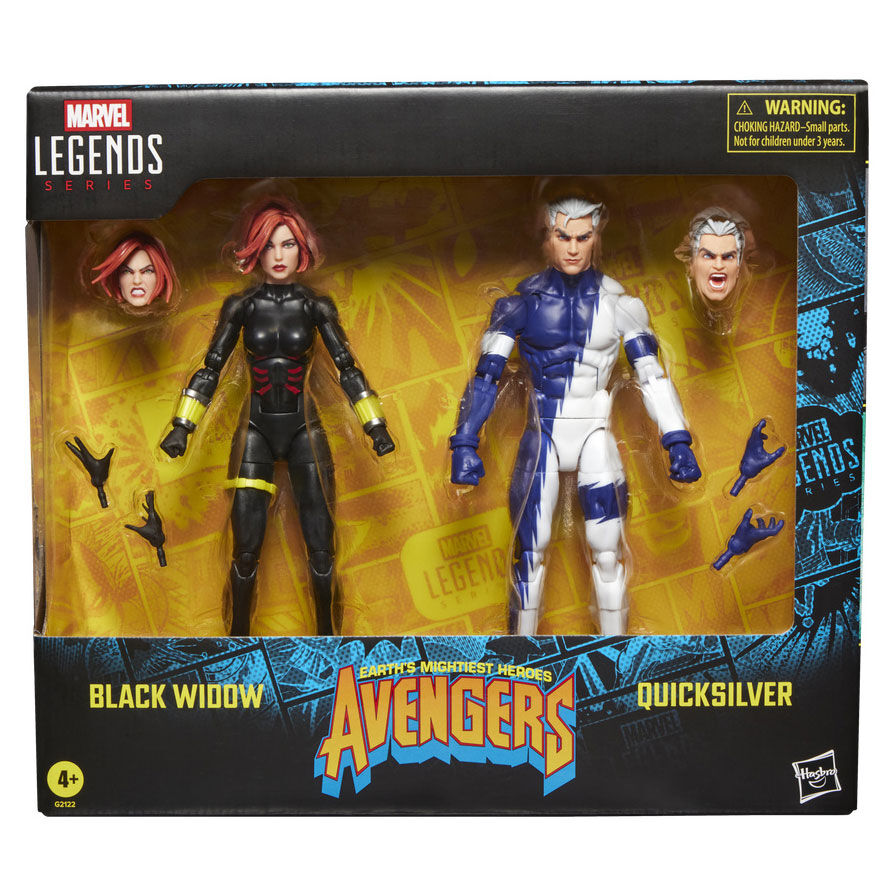 Set 2 Figuras Marvel Black Widow y Quicksilver Los vengadores Avengers Marvel 15cm