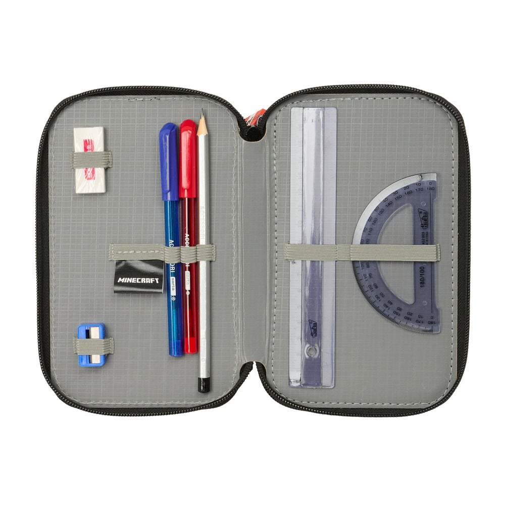 Plumier Graffiti Minecraft triple 37pzs - imagen 4