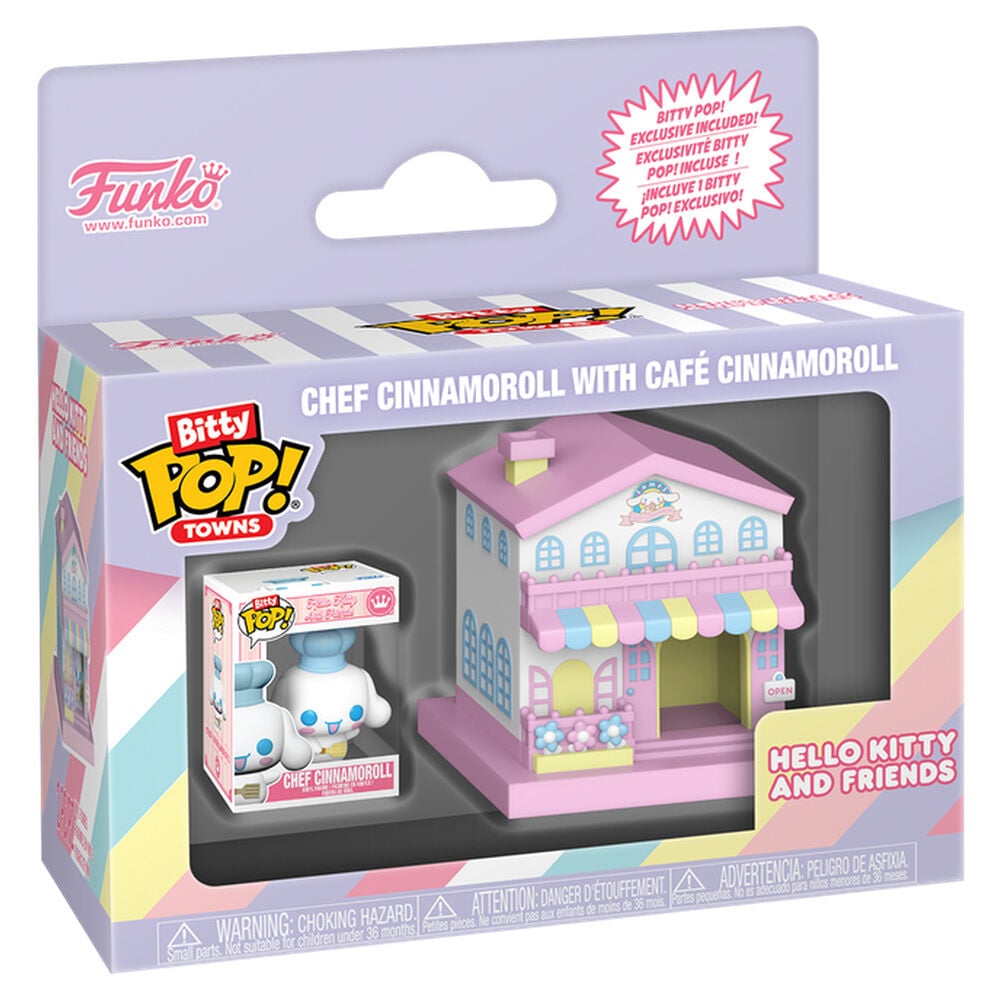 Figura Bitty POP Town Hello Kitty and Friends Chef Cinnamoroll With Cafe