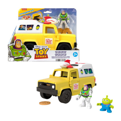 Camion Pizza Planet + figuras Buzz Lightyear y Alien Toy Story Disney Pixar