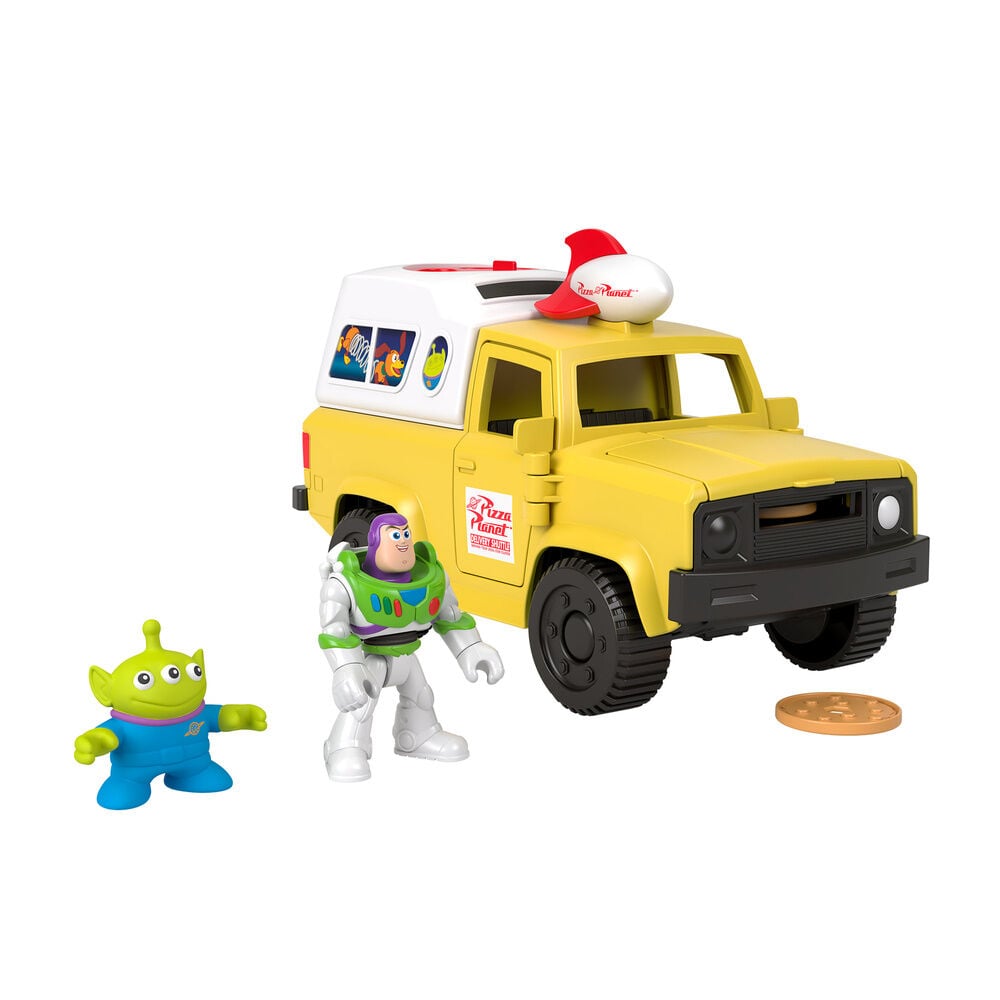 Camion Pizza Planet + figuras Buzz Lightyear y Alien Toy Story Disney Pixar - imagen 2