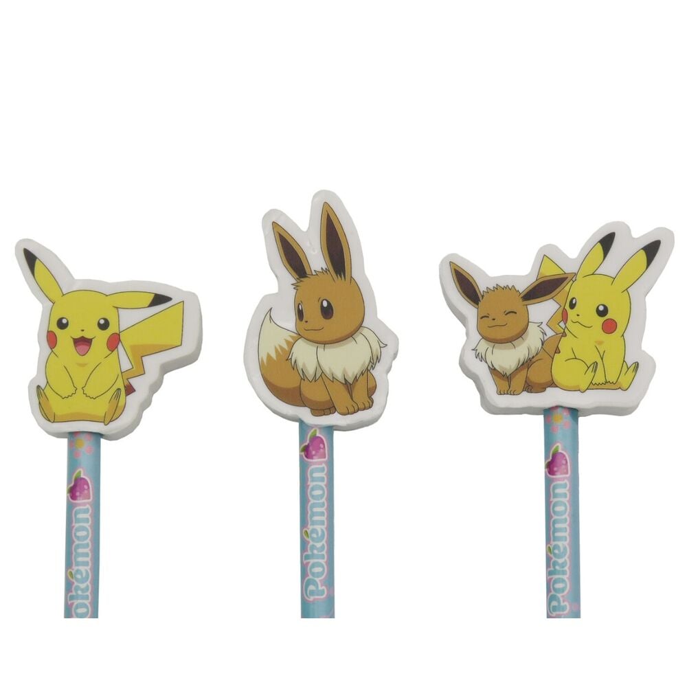 Blister set 3 lapices Flowers Pokemon - imagen 3