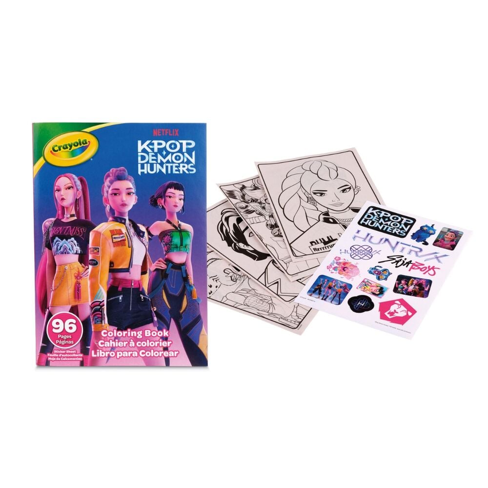 Set libro para colorear + stickers Kpop Demon Hunter