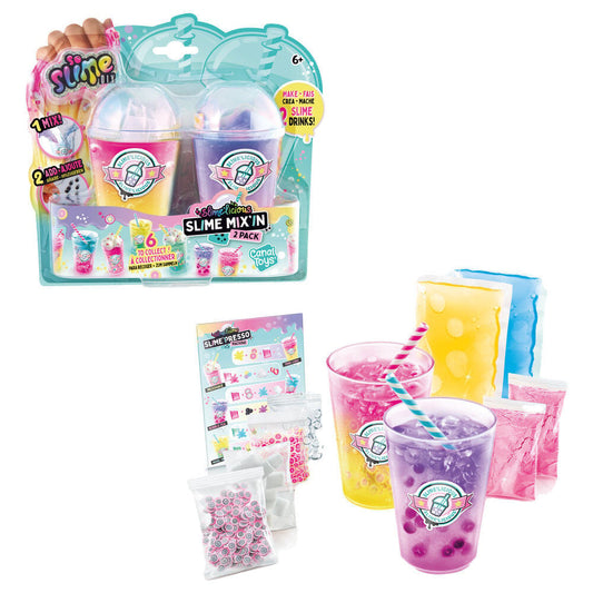 Set 2 vasos bebidas Slime surtido