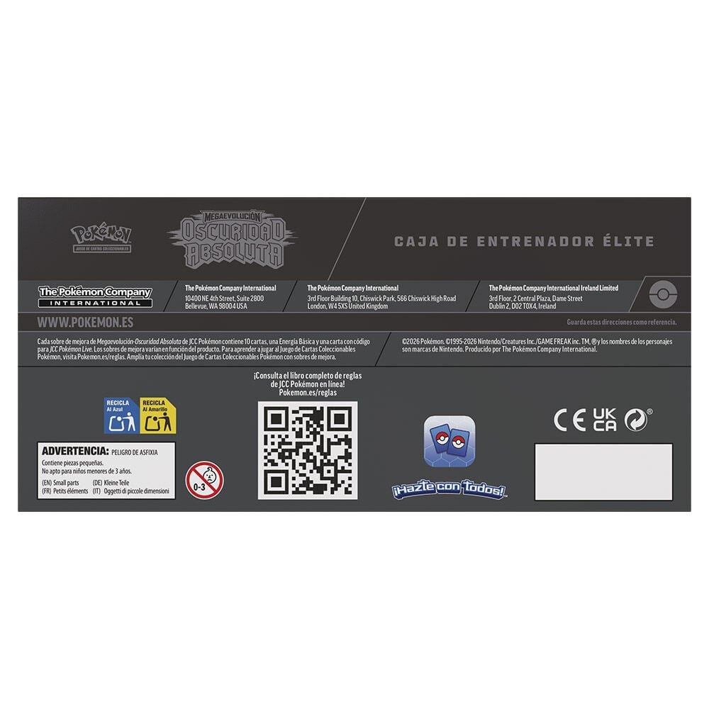 Estuche cartas Entrenador Elite Expansion Megaevolucion Oscuridad Absoluta