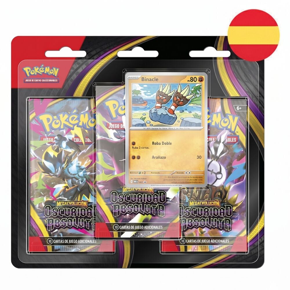 Blister 3 sobres cartas Expansion Megaevolucion Oscuridad Absoluta Pokemon - imagen 2