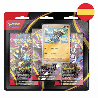 Blister 3 sobres cartas Expansion Megaevolucion Oscuridad Absoluta Pokemon - imagen 2