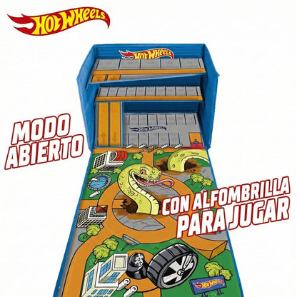 Caja organizadora de coches con pista y area de juego Hot Wheels - imagen 3