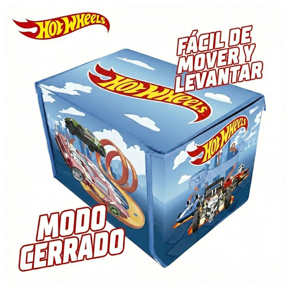 Caja organizadora de coches con pista y area de juego Hot Wheels - imagen 5
