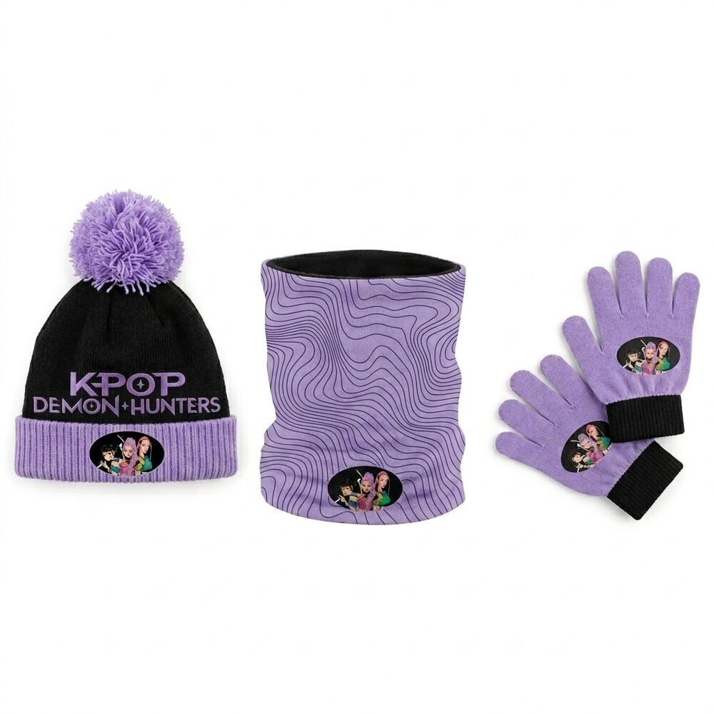 Set gorro + cuello + guantes K-Pop Demon Hunters