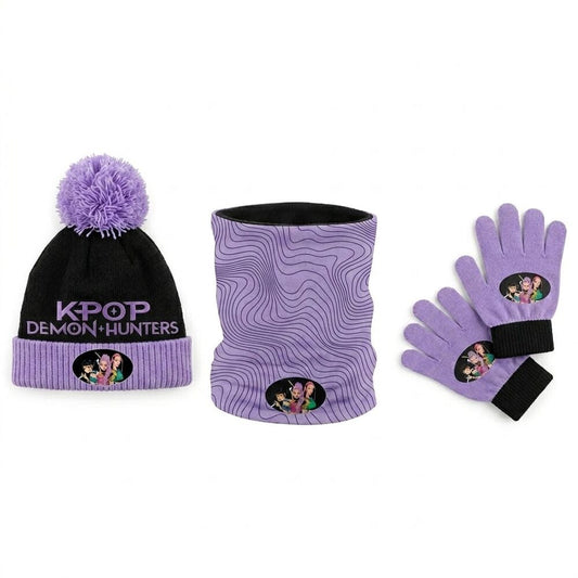 Set gorro + cuello + guantes K-Pop Demon Hunters