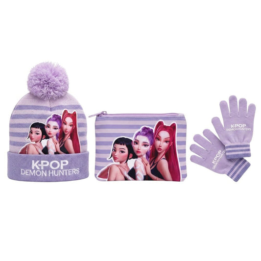 Set gorro + cuello + guantes K-Pop Demon Hunters