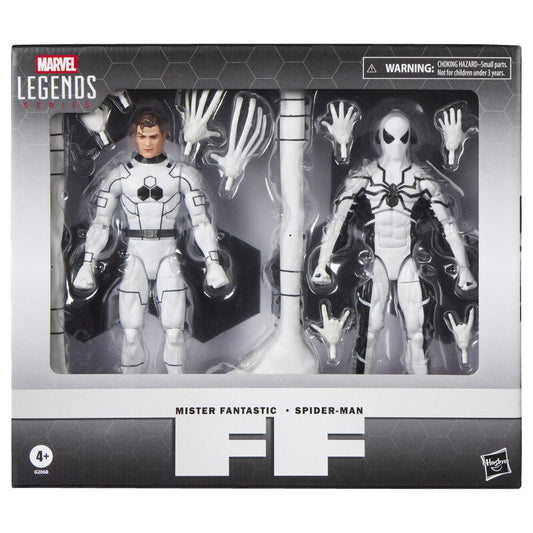 Set 2 figuras Mister Fantastic & Spiderman Los Cuatro Fantasticos Marvel Legends Series 15cm