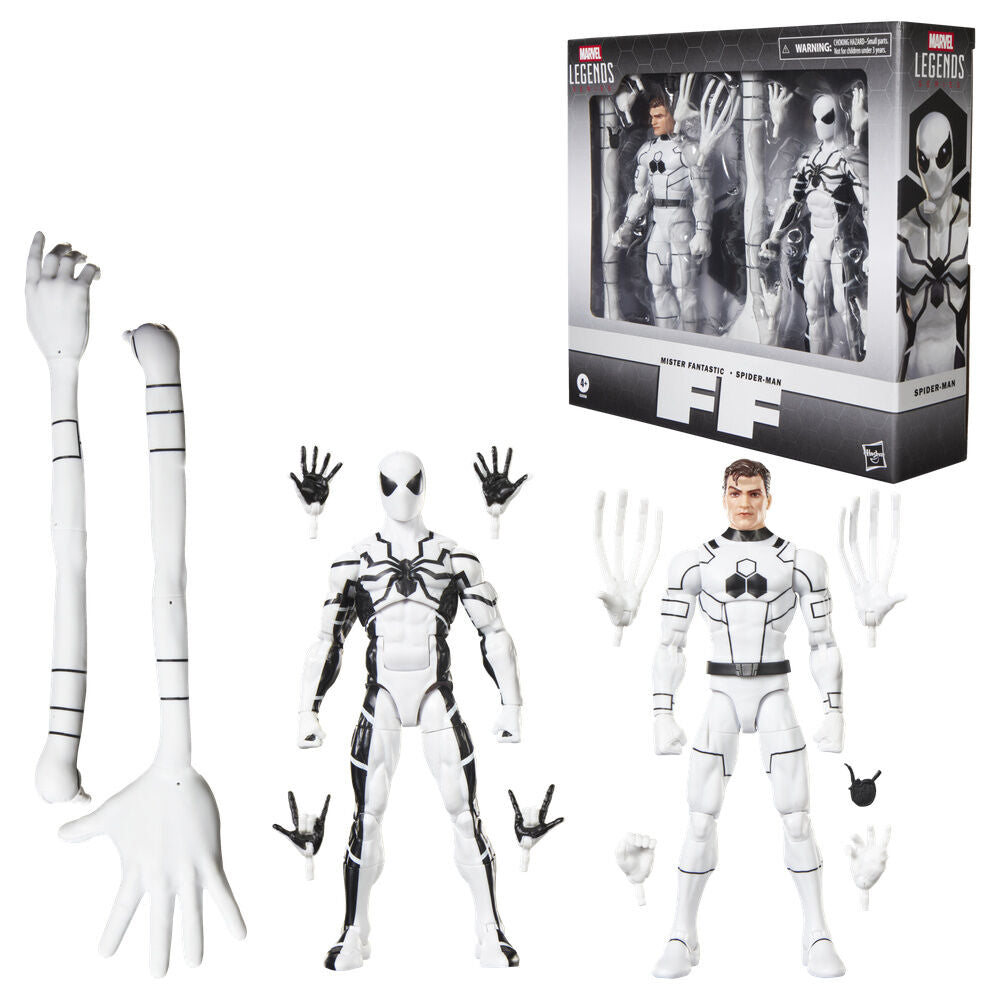 Set 2 figuras Mister Fantastic & Spiderman Los Cuatro Fantasticos Marvel Legends Series 15cm