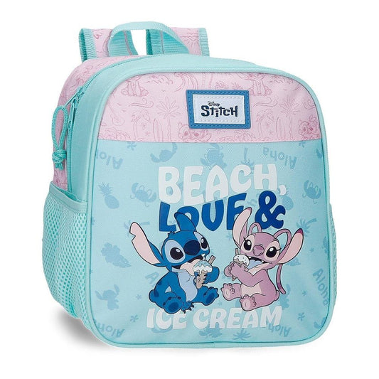 Mochila Beach & Love Stitch Disney 25cm adaptable