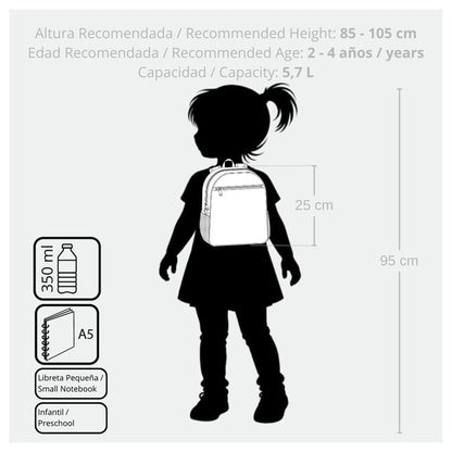 Mochila Beach & Love Stitch Disney 25cm adaptable - imagen 5