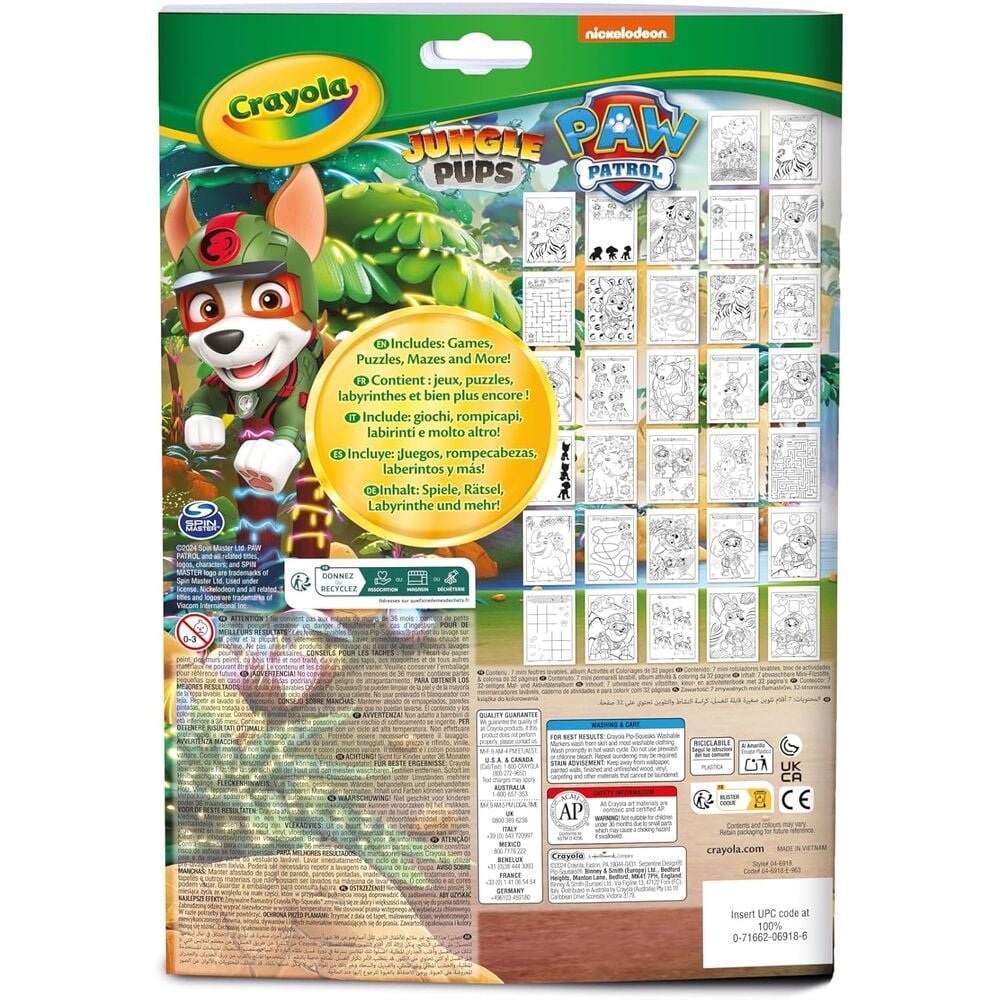 Blister 7 rotuladores + Libro Actividades Jungle Pups Patrulla Canina Paw - imagen 6
