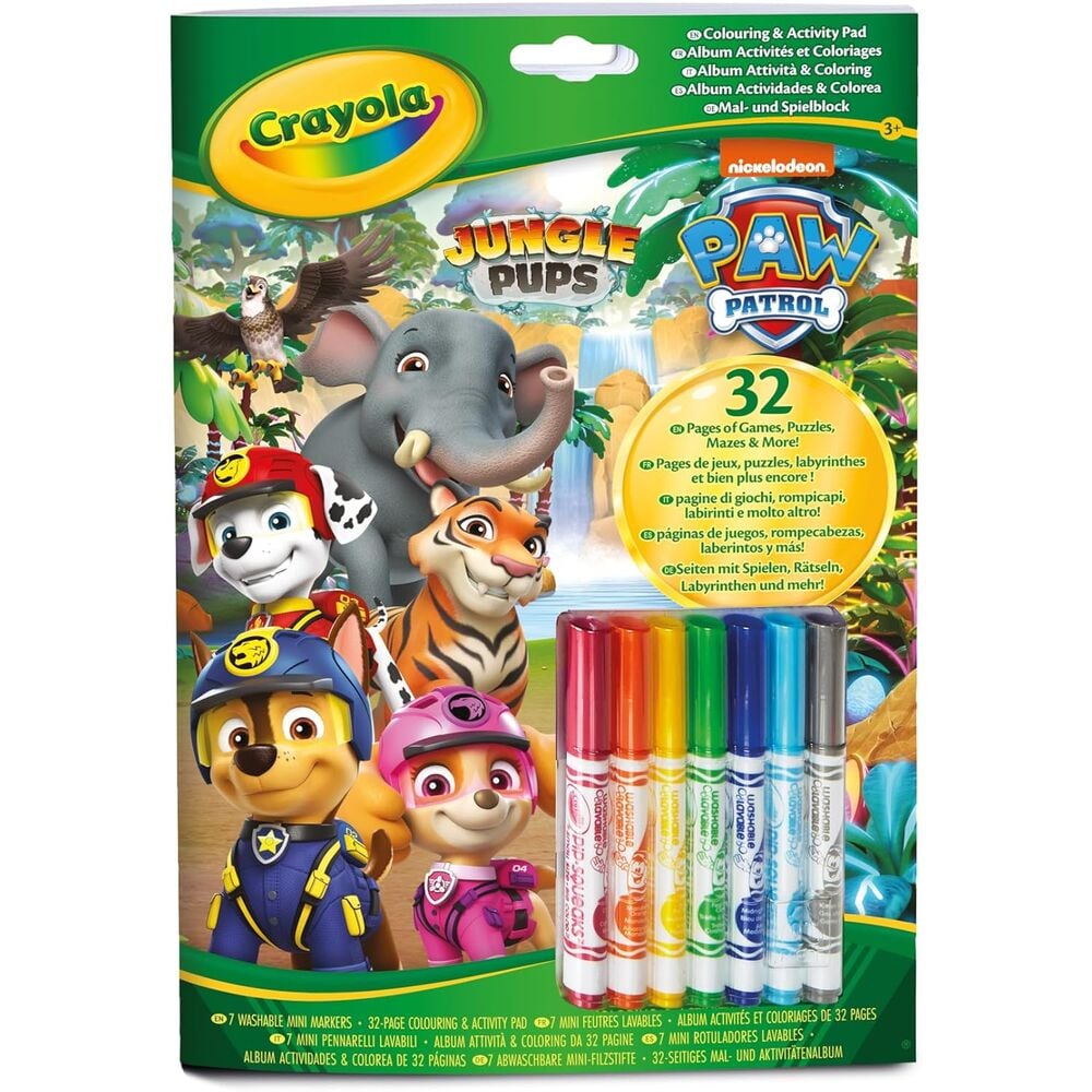 Blister 7 rotuladores + Libro Actividades Jungle Pups Patrulla Canina Paw - imagen 2