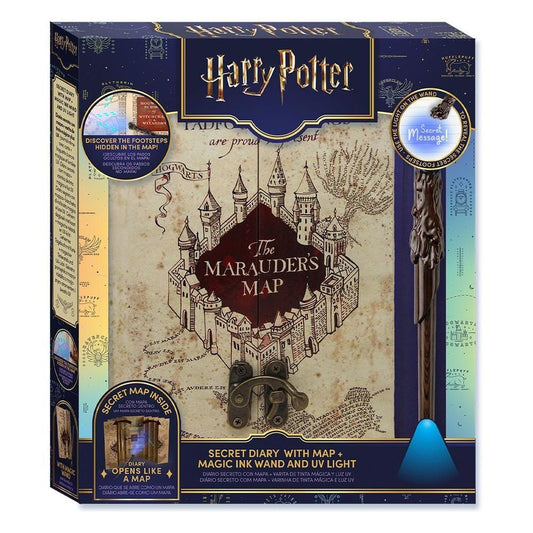 Set cuaderno A5 + mapa desplegable + boligrafo magico Harry Potter