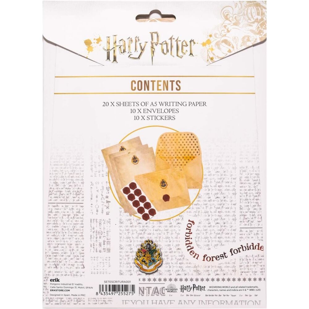 Set escritura cartas Hogwarts Harry Potter - imagen 2